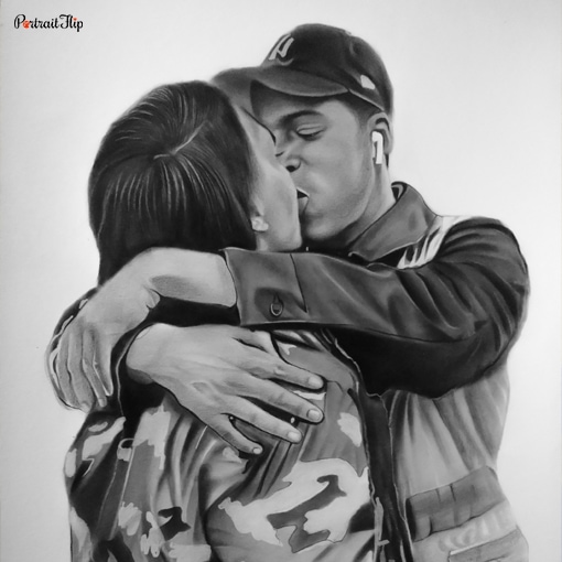 Couple Charcoal Portraits