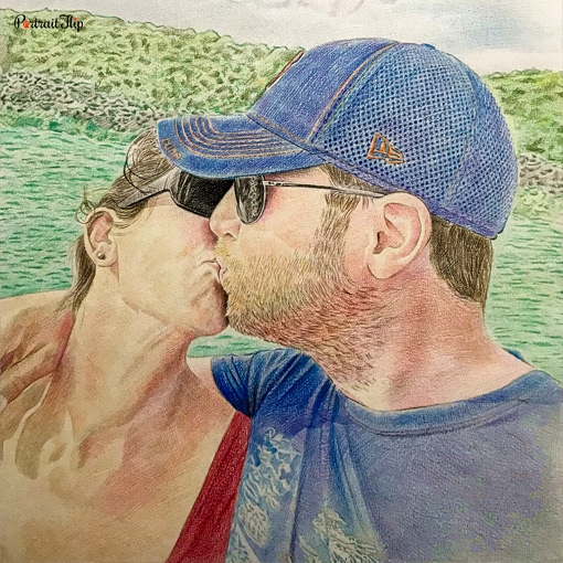 Couple Colored Pencil Portraits