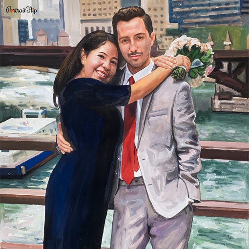 Couple Watercolor Portraits